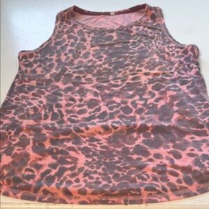 Target Large Leopard Print Sleeveless Animal Print Pink Tank Top